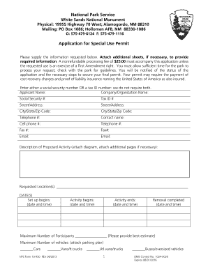 Application for Special Use Permit