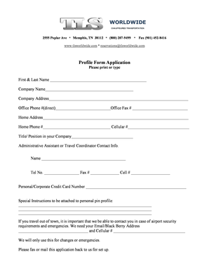 Profile Form Application