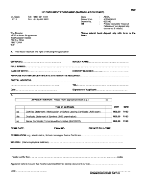 HE Enrolment Programme Application Form