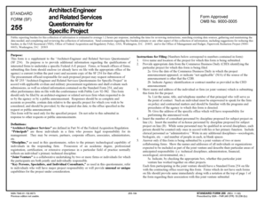 Architect-Engineer and Related Services Questionnaire for Specific Project