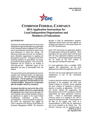 Combined Federal Campaign Application