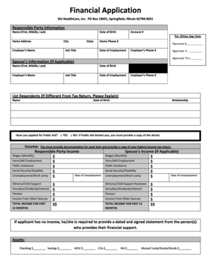 SIU Healthcare Financial Application