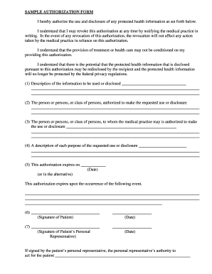 HIPAA Authorization Form
