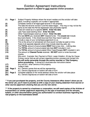 Eviction Agreement