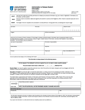 Authorization to Release Student Information