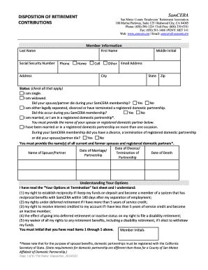 SamCERA Retirement Disposition Form
