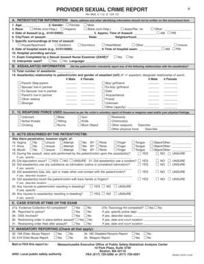 Provider Sexual Crime Report