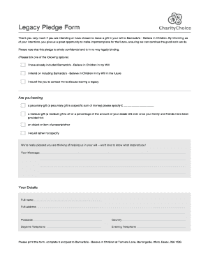 Legacy Pledge Form