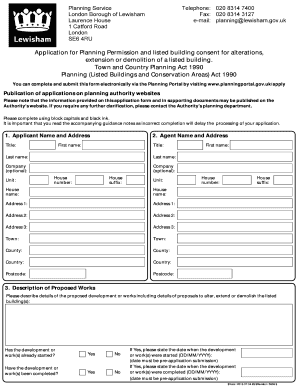 UK Planning Permission Application for Listed Buildings