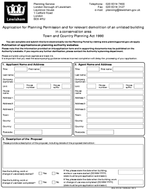 UK Planning Permission Application Form
