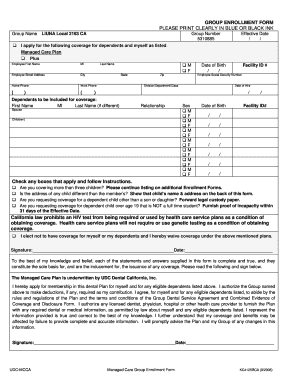 UDC Dental California Group Enrollment Form