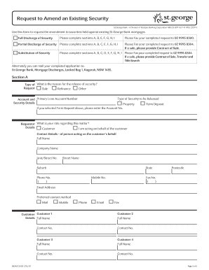 Request to Amend an Existing Security