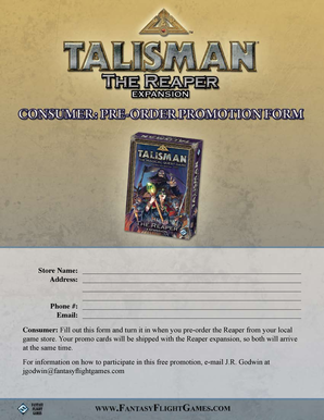 Reaper Expansion Pre-Order Form