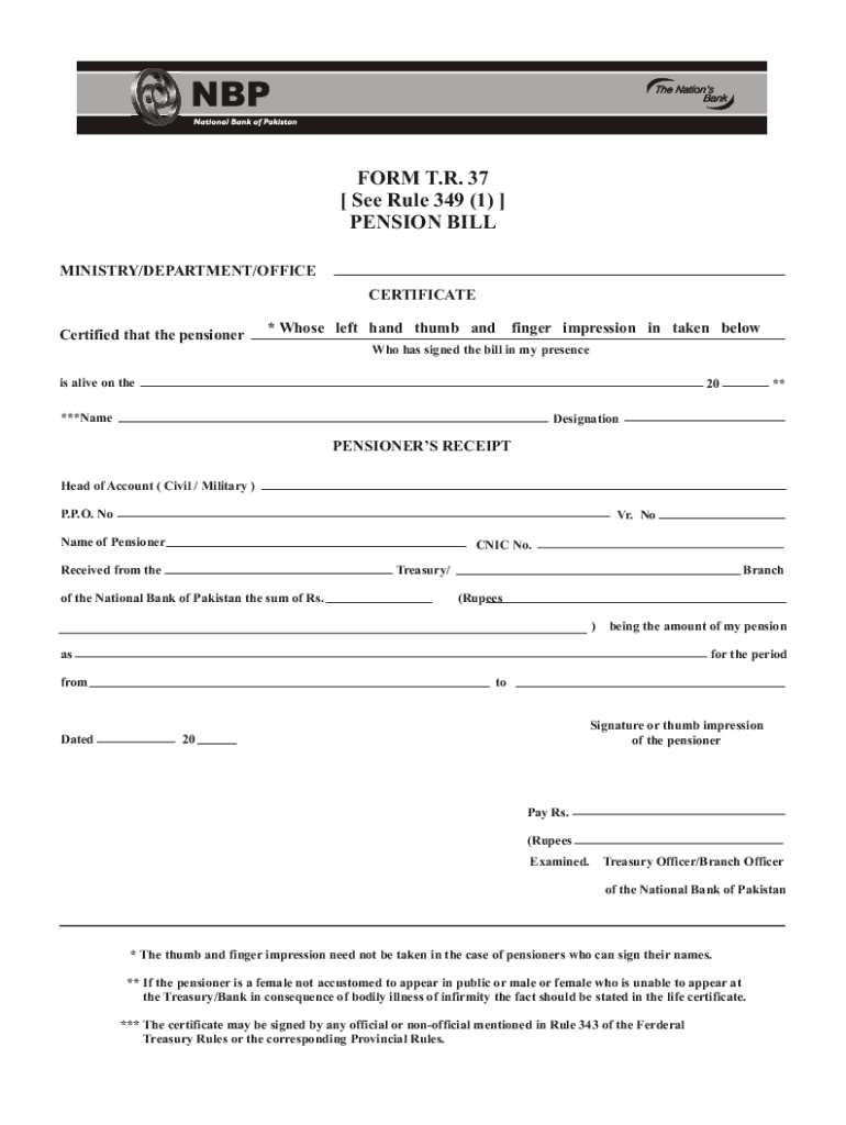 national bank pension form Preview on Page 1