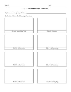 To Plan My Powerpoint Presentation