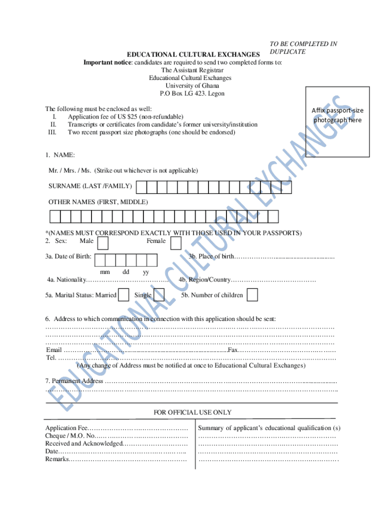 Fillable Online University Of Ghana Application Form Fax Email Print Pdffiller Fillable Online University Of Ghana Application Form Fax Email Print Pdffiller