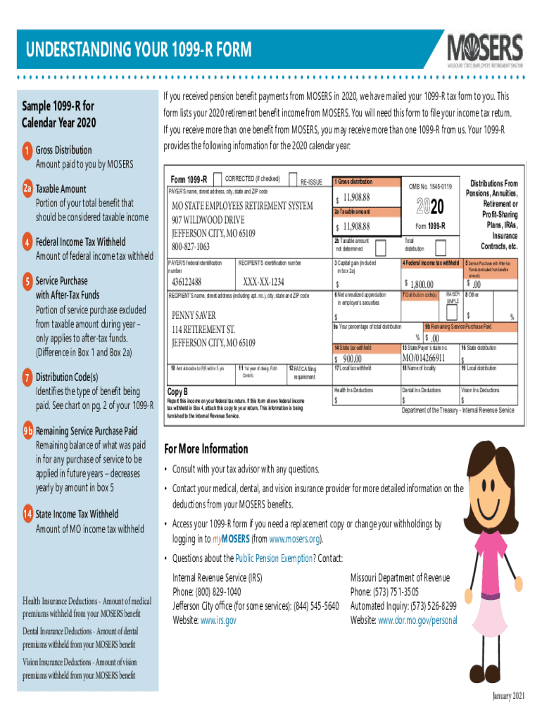 Fillable Online UNDERSTANDING YOUR 1099-R FORM 20 - Missouri State ... Fax Email Print - pdfFiller