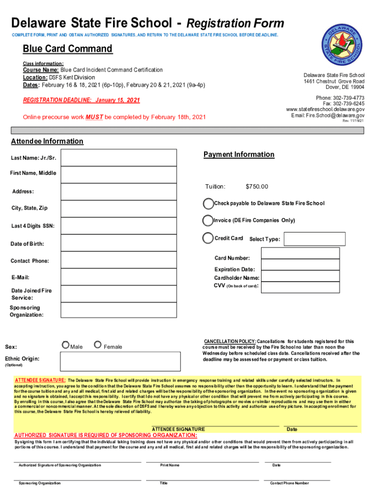 Blue Card Certification Preview on Page 1
