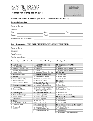 AHA/BJCP Bottle ID Form - Beer Judge Certification Program ...