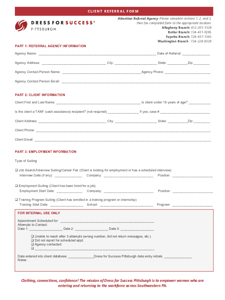 PART 1: REFERRAL AGENCY INFORMATION Preview on Page 1