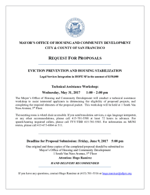 REQUEST FOR PROPOSALS - Mayor's Office of Housing and ...