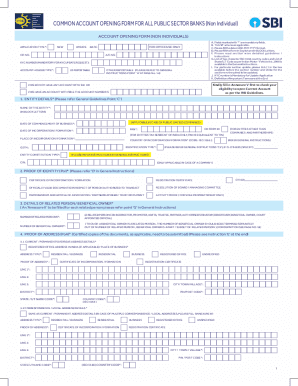 common account opening form for all public sector banks