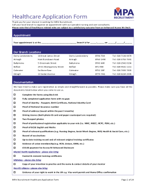 Indiana Healthcare Services Employee Application form Email ...