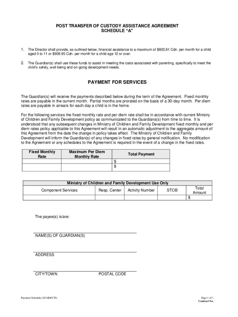 Fillable Online Child Custody Agreement - Template - Word &amp; PDFCustody ...
