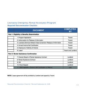 Louisiana Emergency Rental Assistance Program Application