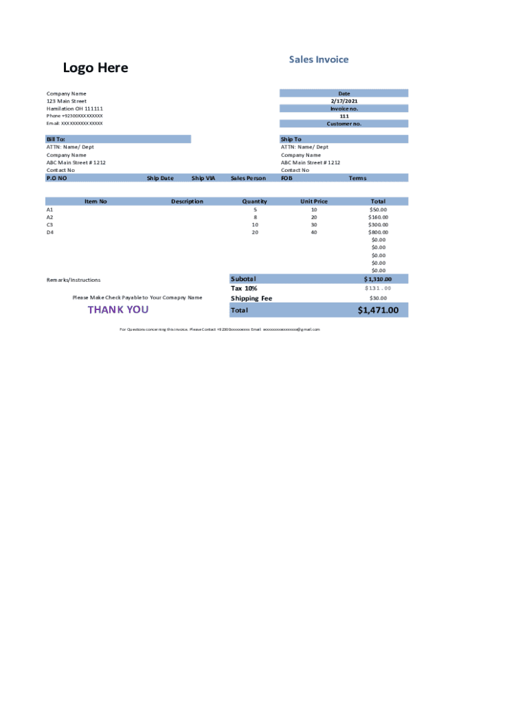 invoice subtotal vs grandtotal