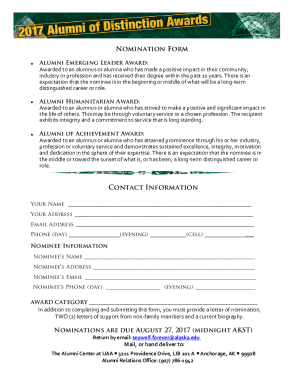 4- 2017 Alumni of Distinction Nomination Form