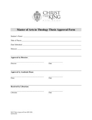 Thesis Proposal Form - General Theological Seminary