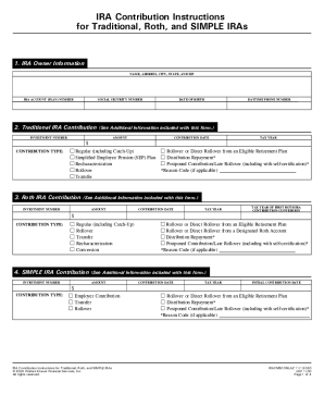 IRA Contribution Instructions for Traditional, Roth, and SIMPLE IRAs