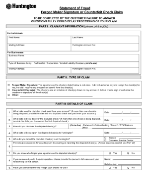 Huntington Statement of Fraud