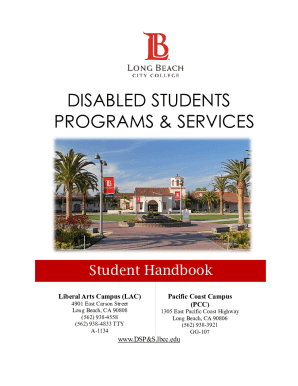 Disabled Students Programs &amp; Services. Student Handbook
