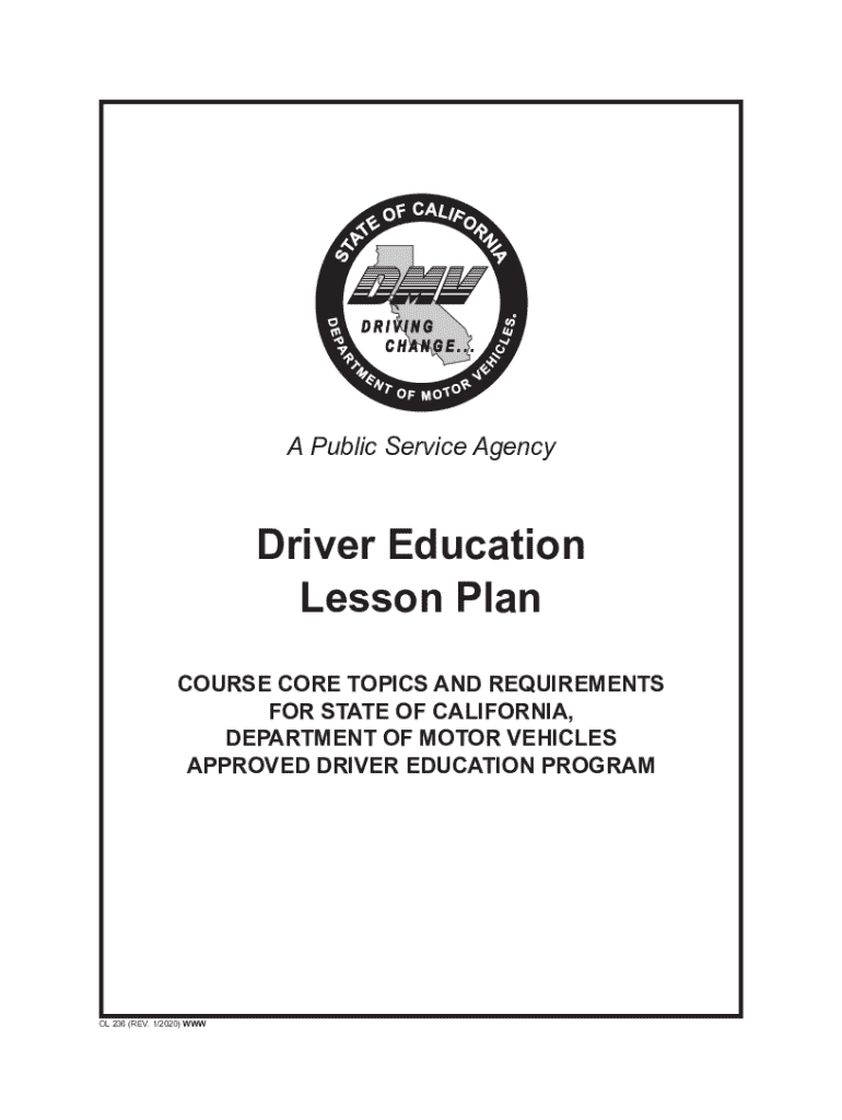 Driver Education Lesson Plan Preview on Page 1
