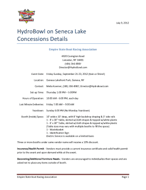 Fillable Online 9+ Concession Agreement Templates - Free Sample ...