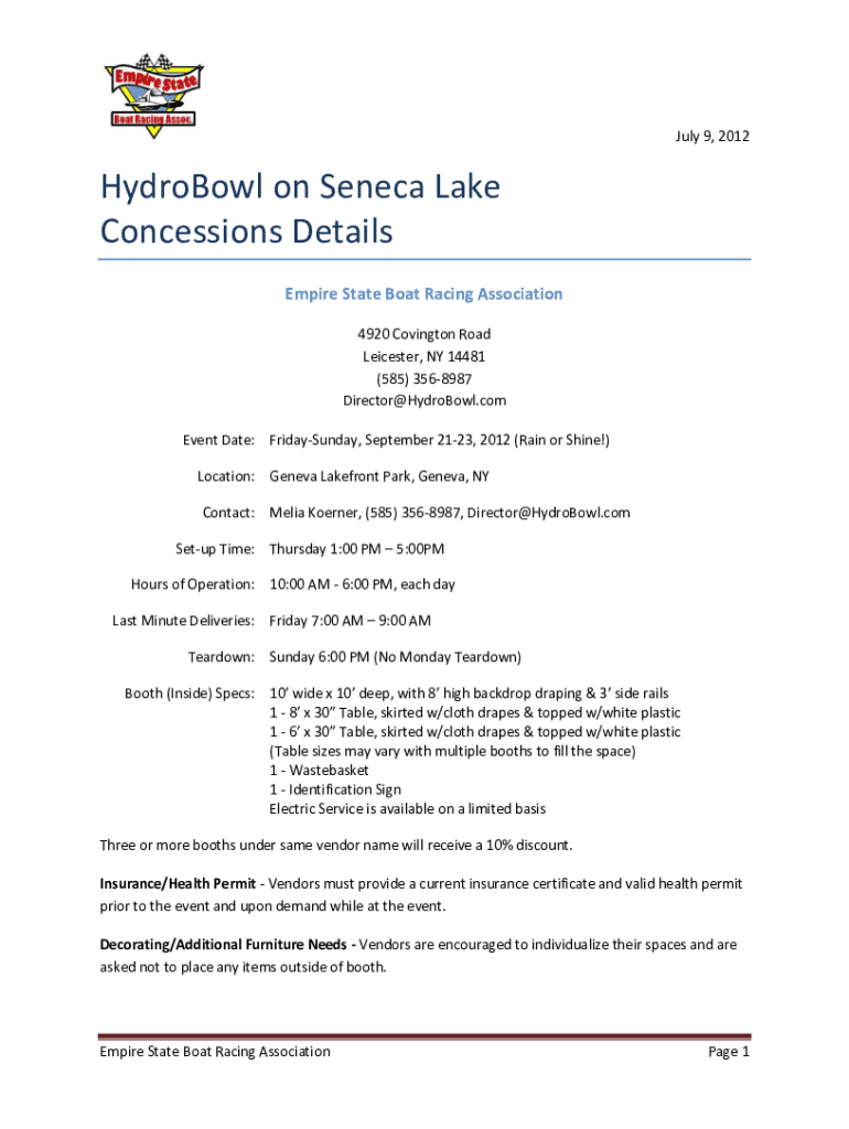 Fillable Online 9+ Concession Agreement Templates Free Sample, Example Fax Email Print