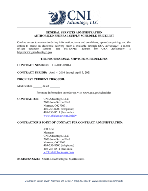 GENERAL SERVICES ADMINISTRATION AUTHORIZED