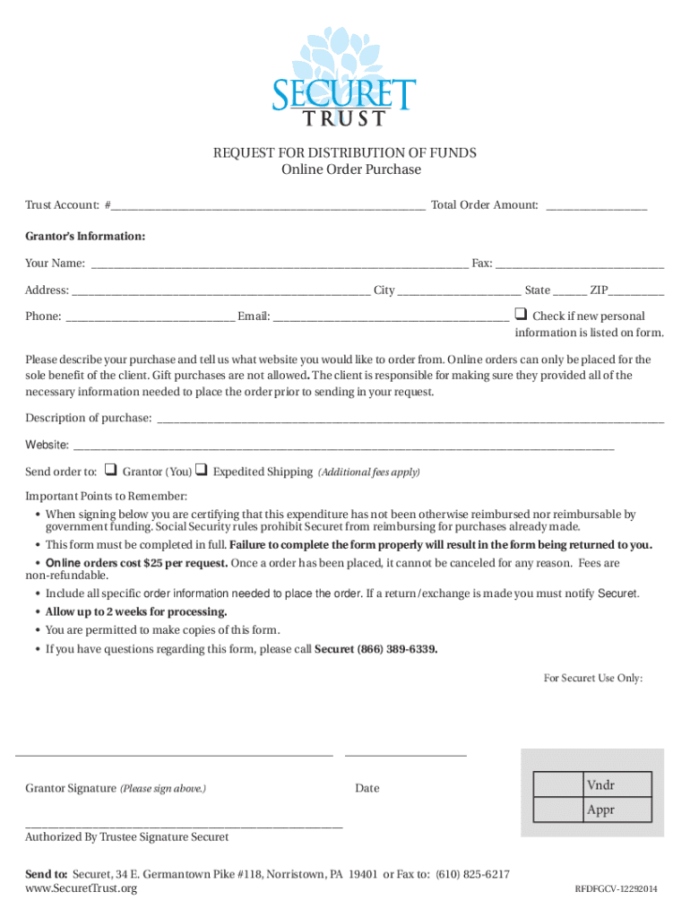 Fillable Online Vanguard Forms Fax Email Print pdfFiller