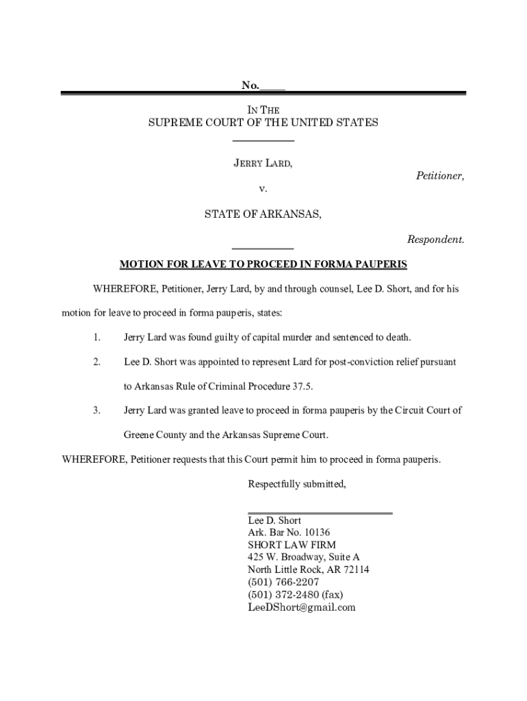 Fillable Online JERRY LARD, Fax Email Print pdfFiller