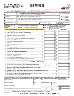 Arkansas S Corporation Income Tax Return