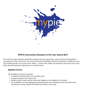 MYPIE Awards NominationsBread 'n Molasses