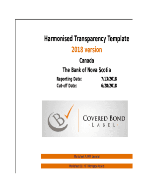 Harmonised Transparency Template