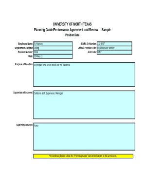 Planning Guide/Performance Agreement and Review
