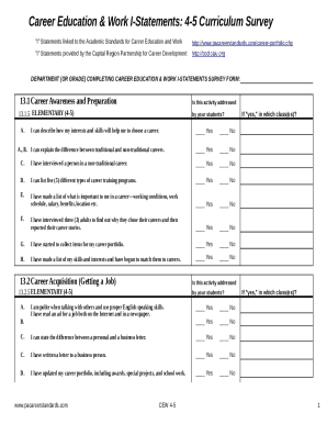 I-Statement Assessment Survey Grades 4-5