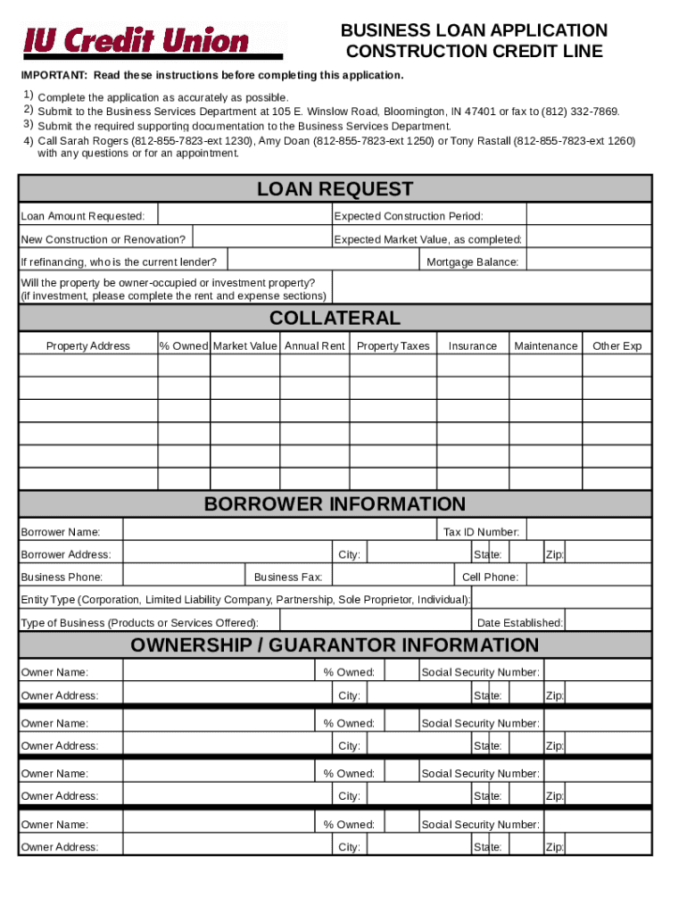 Fillable Online BUSINESS LOAN APPLICATION Fax Email Print pdfFiller