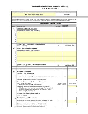 The Contractor shall search and identify high level and skilled talent for succession planning services, senior executive assessments and