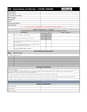 To avoid dissapointment, please only show interest in events for commodities in which you will be able to provide a quote - items and/or services that is part