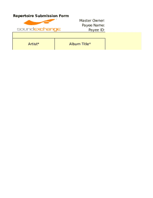 Repertoire Submission Form